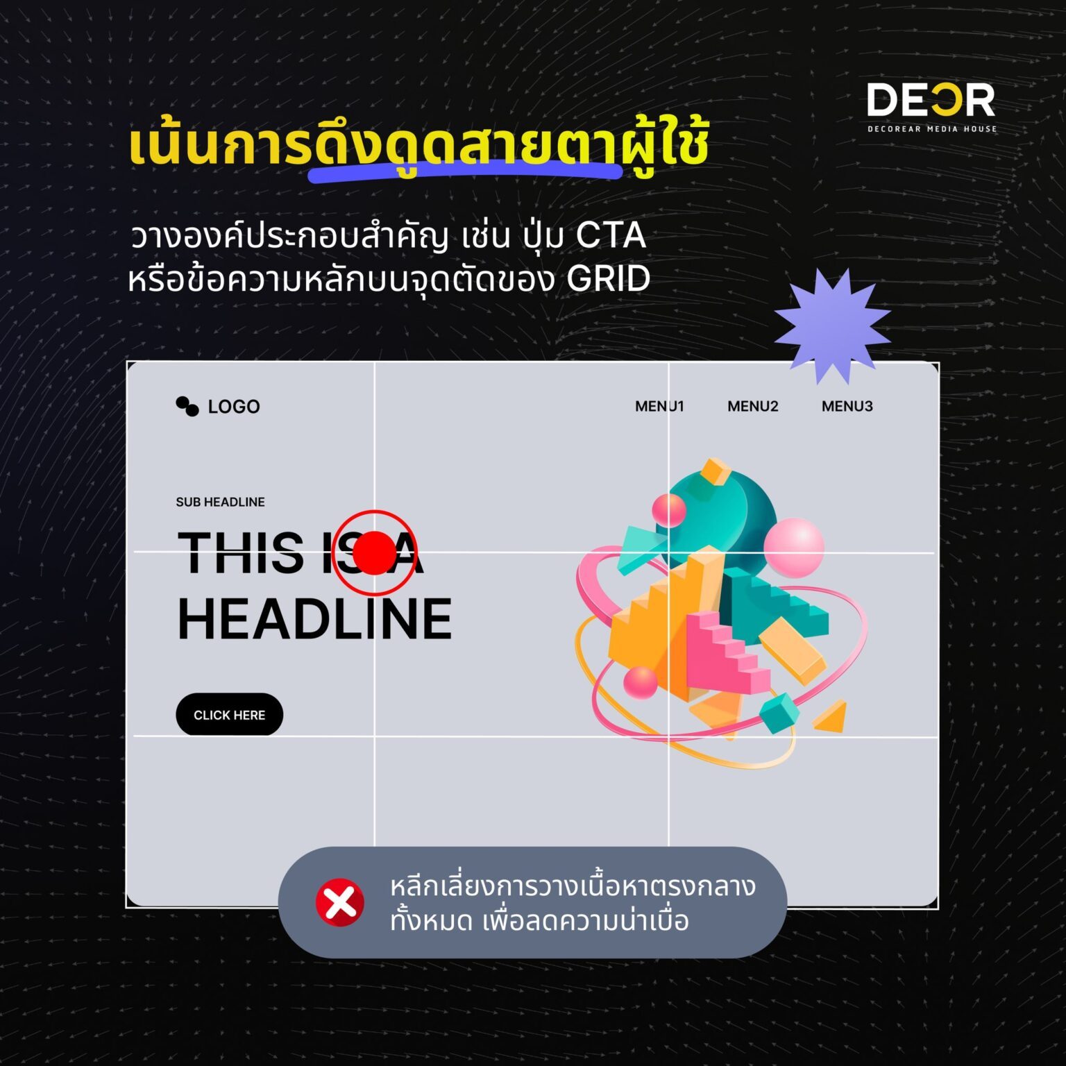 กฎสามส่วน เทคนิคจัดวาง UI ให้น่าใช้งาน ดูสมดุล และสบายตา | Decorear ...