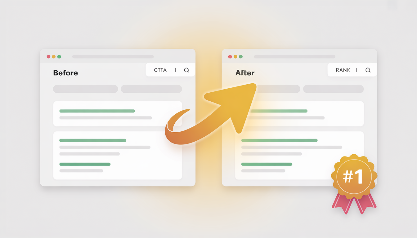 ตัวอย่างผลลัพธ์การปรับปรุง Landing Page ก่อนและหลังทำ SEO On page ที่ช่วยให้เว็บไซต์ติดอันดับ 1