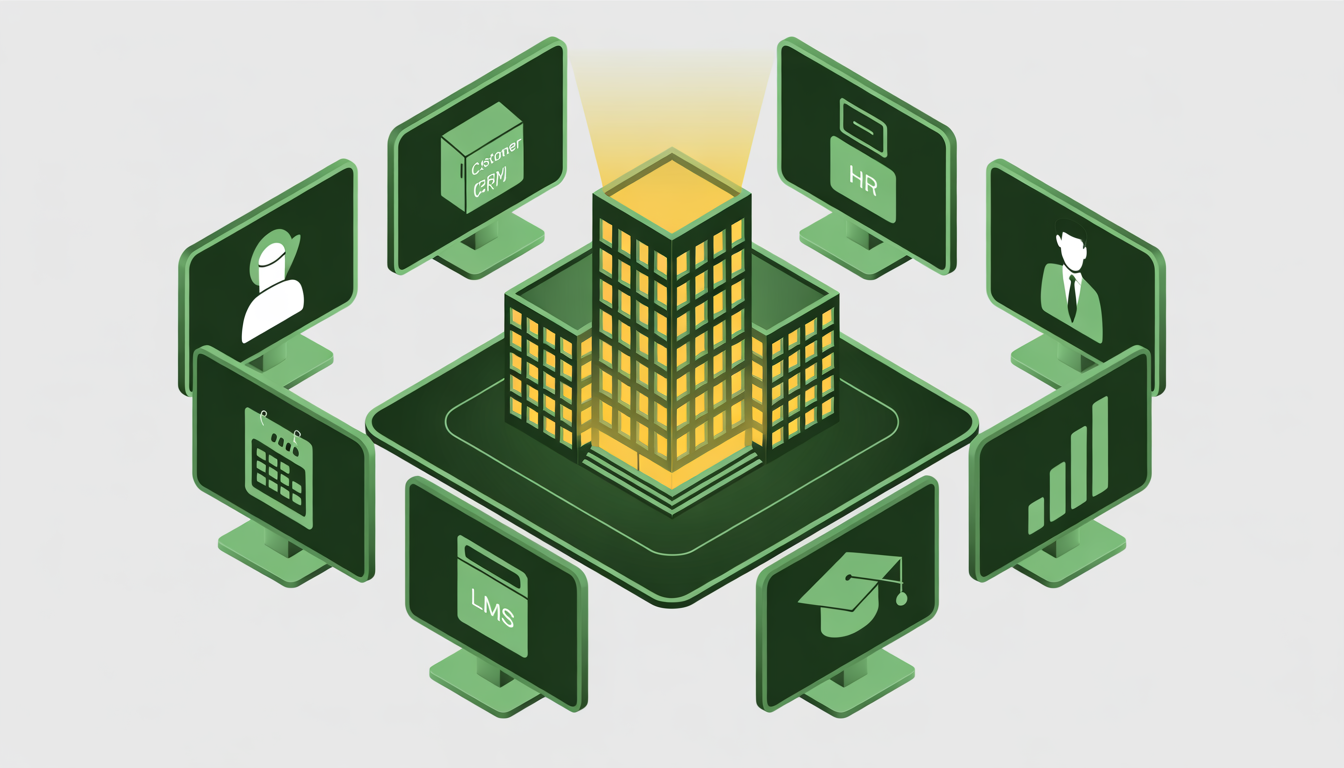 โครงสร้างระบบ Web Application หลากหลายประเภทที่เชื่อมต่อการทำงานขององค์กรไว้ในที่เดียว