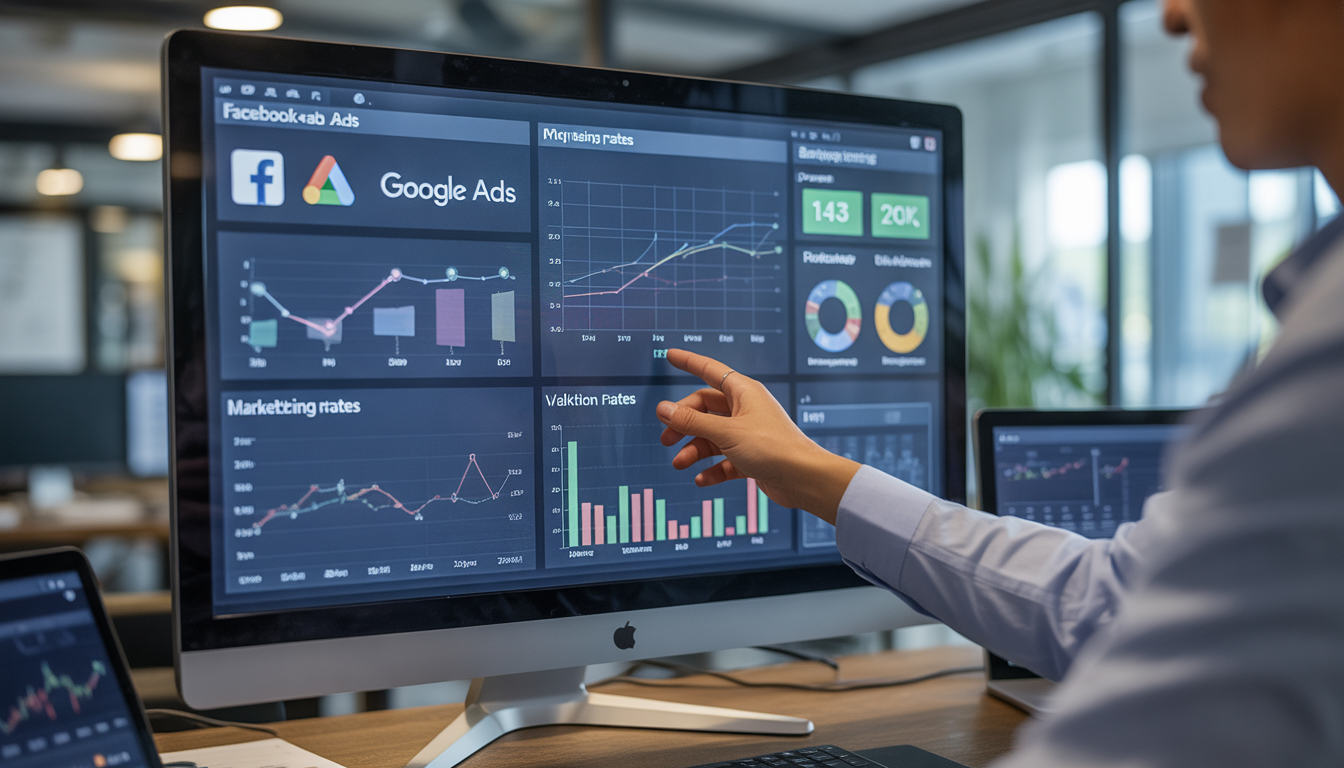 หน้าจอ Dashboard ของระบบ Web Application ที่รวบรวมข้อมูลสถิติจากหลายแหล่งมาวิเคราะห์เพื่อการตัดสินใจทางธุรกิจ