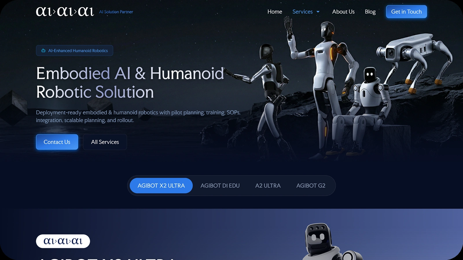 AIAIAI headless CMS website screenshot 1