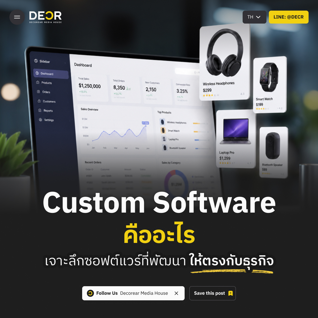 Custom Software คืออะไร? เจาะลึกซอฟต์แวร์ที่พัฒนาให้ตรงกับธุรกิจ